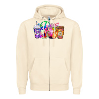 Sandshell hippie coffee cups Zipper Hoodie - Zillion Design Studio