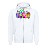 White hippie coffee cups Zipper Hoodie - Zillion Design Studio