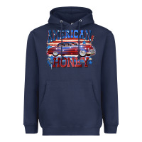 Navy American honey 4th of july Heavyweight Hoodie - CowGirlArtShop