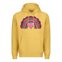 Antique Gold valentines day pink gemstones rainbow Premium Hoodie - Jasminsmagicworld