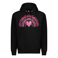 Black valentines day pink gemstones rainbow Premium Hoodie - Jasminsmagicworld