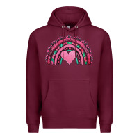 Burgundy valentines day pink gemstones rainbow Premium Hoodie - Jasminsmagicworld