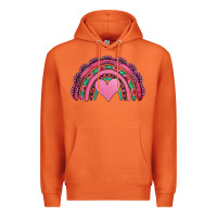Valentines Day Pink Gemstones Rainbow Premium Hoodie | Teevron