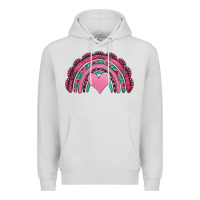 Dove Grey valentines day pink gemstones rainbow Premium Hoodie - Jasminsmagicworld