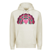 Oatmeal Heather valentines day pink gemstones rainbow Premium Hoodie - Jasminsmagicworld