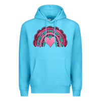 Ocean Blue valentines day pink gemstones rainbow Premium Hoodie - Jasminsmagicworld
