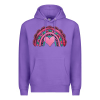 Purple valentines day pink gemstones rainbow Premium Hoodie - Jasminsmagicworld