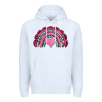 White valentines day pink gemstones rainbow Premium Hoodie - Jasminsmagicworld