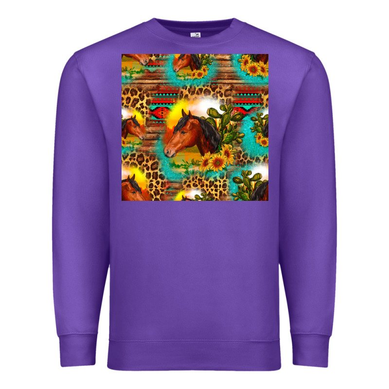 Desert Horse Seamless Patern Premium Sweatshirt by HRA Design Shop | Teevron
