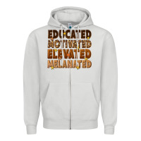 Dove Grey melanin educated motivated elevated melanated Zipper Hoodie - texasbilliewilder