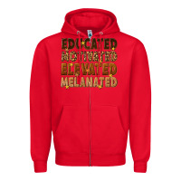 Red melanin educated motivated elevated melanated Zipper Hoodie - texasbilliewilder