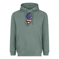 Sage American lightning bold 4th of july Heavyweight Hoodie - CowGirlArtShop