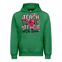 Emerald teach teach teach with love Urban Hoodie - MaliasSmallBusiness