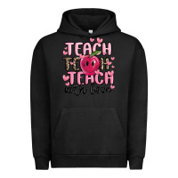 Pigment Black teach teach teach with love Urban Hoodie - MaliasSmallBusiness