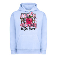 Pigment Grape Ice teach teach teach with love Urban Hoodie - MaliasSmallBusiness
