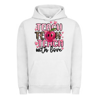 Pigment Lunar Rock teach teach teach with love Urban Hoodie - MaliasSmallBusiness