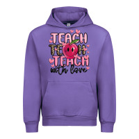 Tulip teach teach teach with love Urban Hoodie - MaliasSmallBusiness