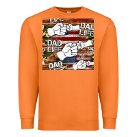 Carrot dad life fist bump seamless pattern Premium Sweatshirt - HRA Design Shop