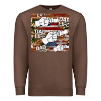 Chestnut dad life fist bump seamless pattern Premium Sweatshirt - HRA Design Shop