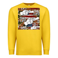 Lemon dad life fist bump seamless pattern Premium Sweatshirt - HRA Design Shop