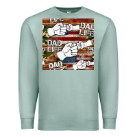 Seafoam dad life fist bump seamless pattern Premium Sweatshirt - HRA Design Shop