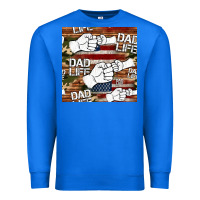 True Royal dad life fist bump seamless pattern Premium Sweatshirt - HRA Design Shop