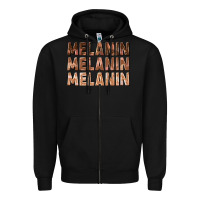 Black melanin melanin melanin Zipper Hoodie - texasbilliewilder