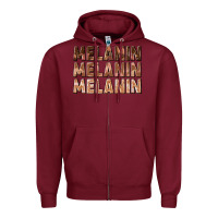 Burgundy melanin melanin melanin Zipper Hoodie - texasbilliewilder