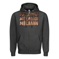 Charcoal Heather melanin melanin melanin Zipper Hoodie - texasbilliewilder