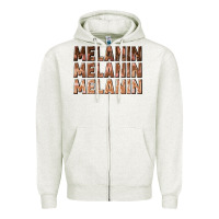 Oatmeal Heather melanin melanin melanin Zipper Hoodie - texasbilliewilder
