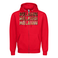 Red melanin melanin melanin Zipper Hoodie - texasbilliewilder