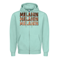 Seafoam melanin melanin melanin Zipper Hoodie - texasbilliewilder
