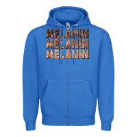 True Royal melanin melanin melanin Zipper Hoodie - texasbilliewilder