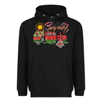 Black hello summer Heavyweight Hoodie - SublimationCraftShop