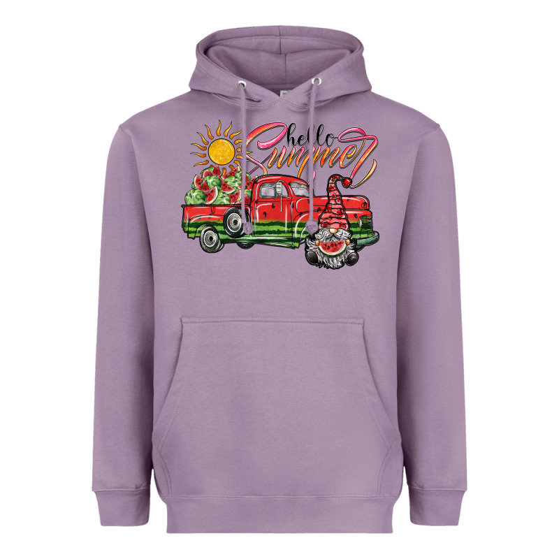 Hello Summer Heavyweight Hoodie by SublimationCraftShop | Teevron