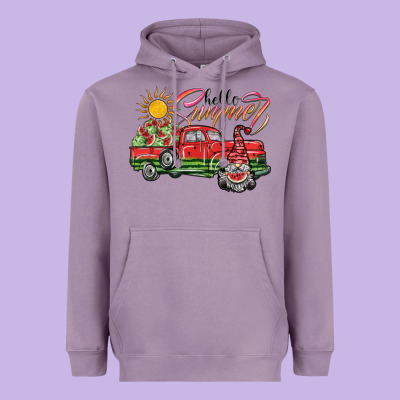 Hello Summer Heavyweight Hoodie Designed By Sublimationcraftshop