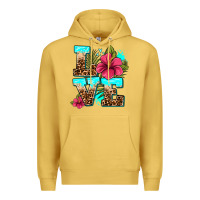 Antique Gold love summer with flowers Premium Hoodie - AdoDesignShop