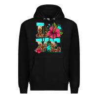Black love summer with flowers Premium Hoodie - AdoDesignShop