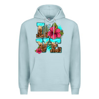 Blue Mist love summer with flowers Premium Hoodie - AdoDesignShop