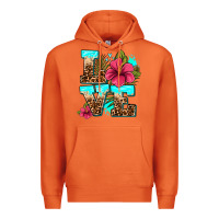 Carrot love summer with flowers Premium Hoodie - AdoDesignShop