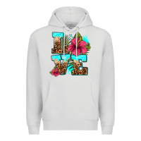 Dove Grey love summer with flowers Premium Hoodie - AdoDesignShop