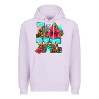 Lilac love summer with flowers Premium Hoodie - AdoDesignShop