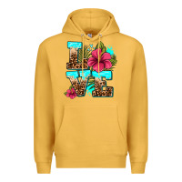 Mustard love summer with flowers Premium Hoodie - AdoDesignShop