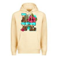 Pina Colada love summer with flowers Premium Hoodie - AdoDesignShop