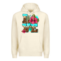 Sandshell love summer with flowers Premium Hoodie - AdoDesignShop