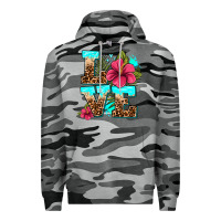 Slate Camo love summer with flowers Premium Hoodie - AdoDesignShop