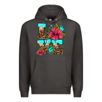 Smoke love summer with flowers Premium Hoodie - AdoDesignShop