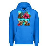 True Royal love summer with flowers Premium Hoodie - AdoDesignShop