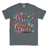 Charcoal Heather grow in grace Classic Tee - texasbilliewilder