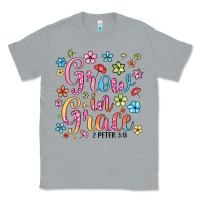 Heather Grey grow in grace Classic Tee - texasbilliewilder